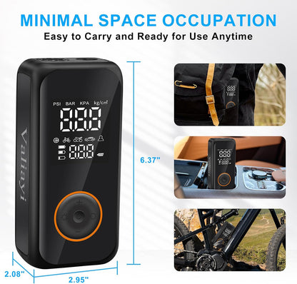 150 PSI Portable Cordless Tire Inflator - Digital Air Compressor with Auto Shutoff
