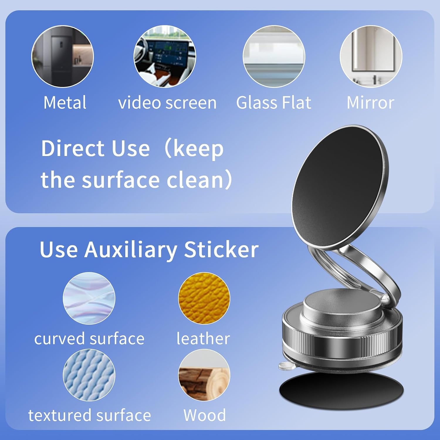 360° Vacuum Magnetic Phone Mount – Foldable & Adjustable